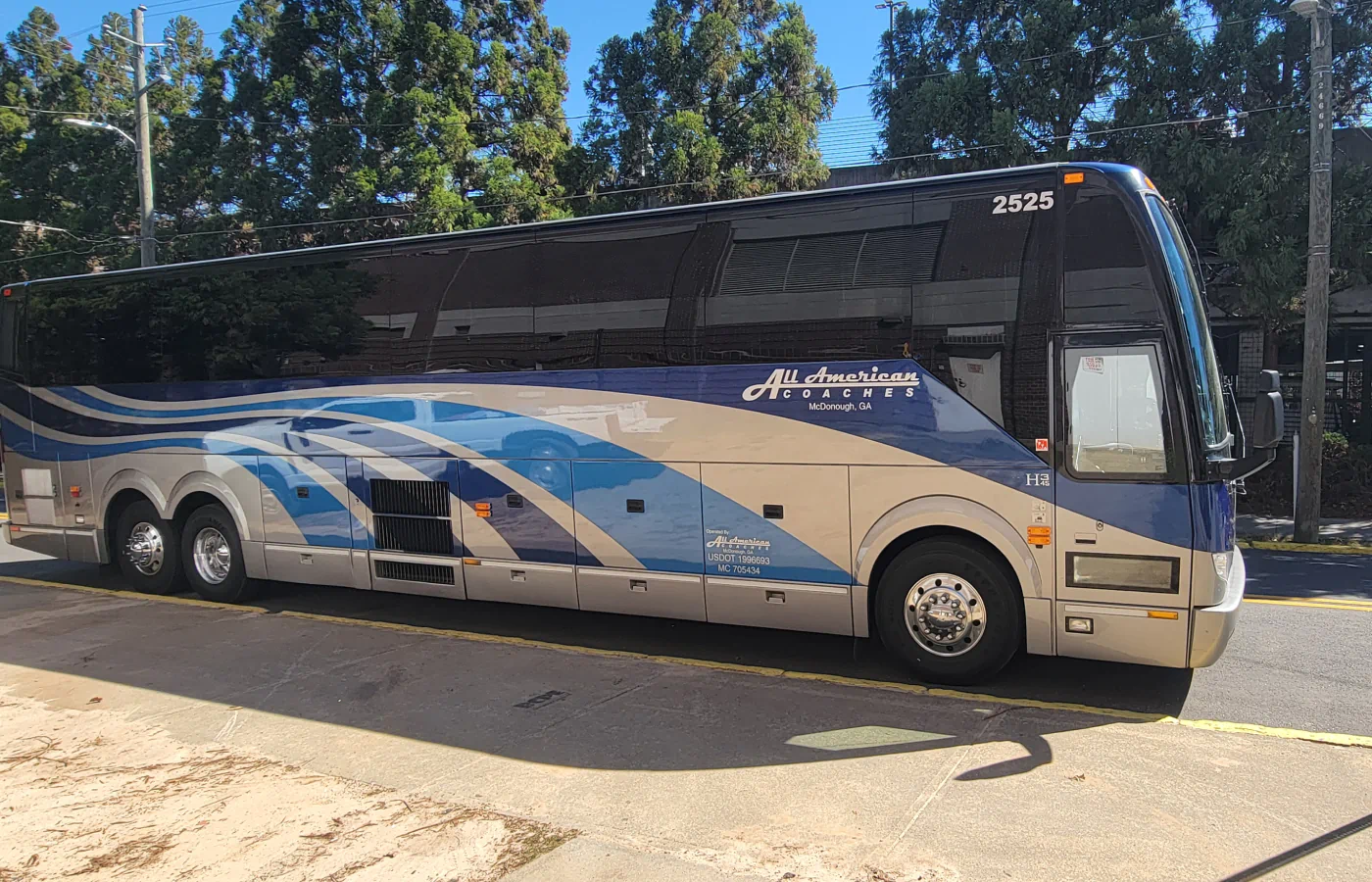 modern bus for transportation services